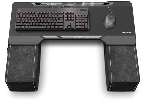Couchmaster CYCON² Black Edition, tavolo ergonomico per laptop da gioco, per divano, letto, laptop con hub USB per PC, PS4/5, Xbox One/Series X e computer portatili