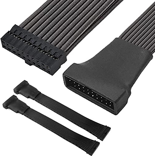 HAAMNING7 paquete de 2 pequeño Mini USB 3.0, 19 pines, 20 pines, cable adaptador de extensión, cable de extensión USB3.0 para placa base, 15 cm, 5,9 pulgadas