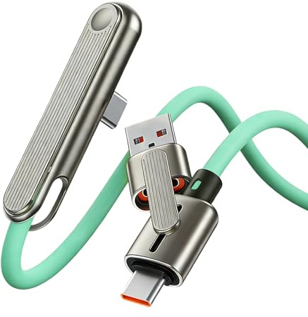 Chargeur de Téléphone Invisible | Câble de Charge Rapide Latérale Double Embout 240W - Support de Chargeur Invisible 2 en 1 - pour Smartphones Tablets et Bureau en Extérieur