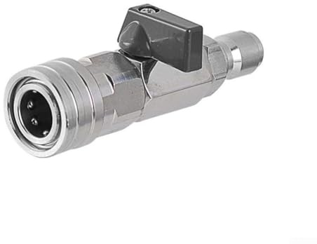 Kit valvola a sfera per idropulitrice con valvola in acciaio e due adattatori per una connessione rapida sicura e l'installazione di tubi filettati maschio NPT (valvola 14)