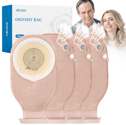 Heagimed 20 Pezzi Sacchetti per Colostomia, Sacchetti per Stomia 60 Mm