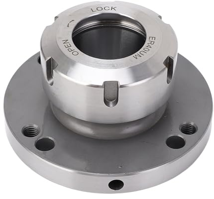 Hamwesh Portabrocas ER40, Portabrocas de Torno Versátil y Compacto de Acero Al Carbono de 100 Mm de Diámetro, Accesorio de Fresado CNC con Reemplazo Estandarizado para Fresadora CNC de Torno