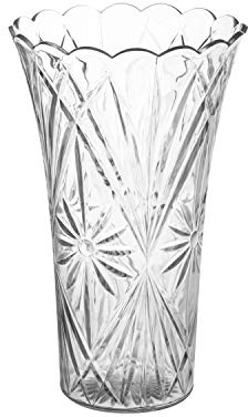 Royal Imports Acrylic Flower Vase – 9 Tall, 4 Opening, Clear