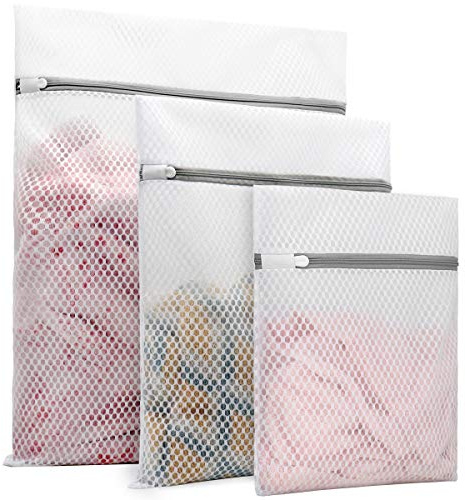 Muchfun 3Pcs Durable Honeycomb Mesh Laundry Bags for Delicates