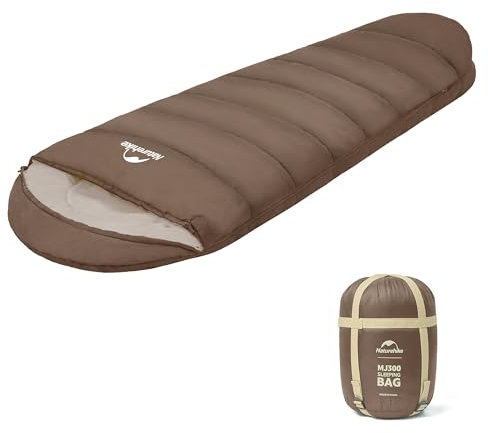 Naturehike Mumienschlafsack, Baumwoll-Schlafsack für Erwachsene und Kinder, 300GSM /600GSM Winter Schlafsack, Ultraleicht & Tragbar & Kompakt Vier Jahreszeiten Wasserdicht mit Kompressionsbeutel