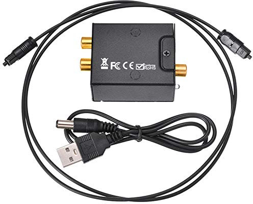 Jikoiuty Convertitore audio digitale a analogico, fibra ottica Toslink segnale coassiale a R/L Audio Decoder SPDIF ATV