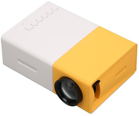 Mini Proiettore Videoproiettore Portatile, Proiettore Cinematografico Home Theater Multimediale, Proiettore Telefono HiFi Smart HD 1080P, per Scheda di Memoria Interfaccia (Spina