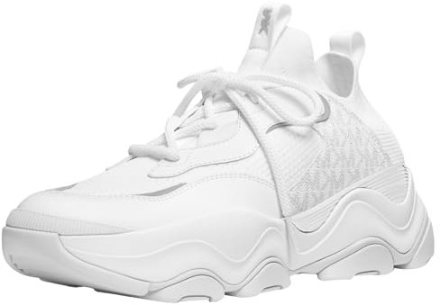 Michael Kors Herren Atlas Knit Sneaker, Helles Weiß, 42 EU