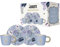 Bialetti Set 2 tazzine e 2 piattini Bridgerton, Porcellana, No Lavastoviglie, No Microonde, 80ml