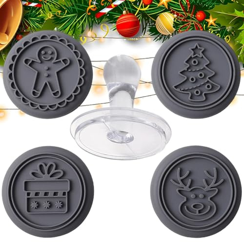 Christmas cookie-stämpel, silikon cookie-stämpel, festlig cookie-design