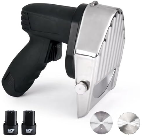 Affettatrice Elettrica per Kebab, Coltello Shawarma a Batteria da 80 W, Affettatrice Elettrica per Barbecue Coltello Doner Kebab Automatico, Spessore Regolabile 0-8 Mm, per Shawarma