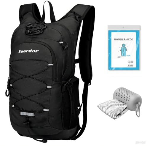 Sac a Dos Velo, Sac Hydratation Avec Imperméable et Serviette de Sport, Sac à Dos de Cyclisme Pour Homme et Femme, Idéal Pour la Randonnée, L'Escalade, Le Cyclisme, La course à Pied, Le Camping