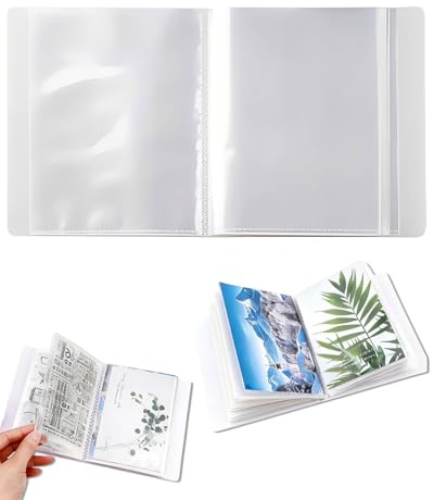 DAFNE Album photo A6 de 40 pages avec autocollants et gabarits de découpe ; format 13 x 16 cm. Convient pour cartes postales, autocollants, photos, tampons transparents et gabarits de découpe