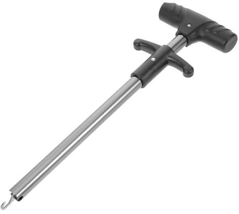 Luxshiny Extracteur d'Hameçons T en Acier Inoxydable et Alliage d'Aluminium, Outil Portable pour Décrocher Rapidement Toute Sécurité, Poignée Ergonomique, Pêche en Extérieur