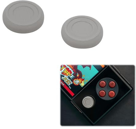 2 Pezzi Cappucci per Joystick con Impugnatura per Pollice per AYANEO AIR Plus/Pocket Micro, Cappucci Antiscivolo con Impugnatura Testurizzata, Coperture di Ricambio per Stick Analogici (grigio)