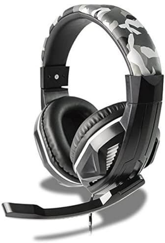 Steelplay HP-42 - Kabelgebundenes Gaming-Headset, Stereo-Sound, Drehmikrofon, Bedienelemente, 3,5-mm-Klinke - Für PS4, Switch, Xbox One, PC, Mac, Computer, Laptop, - Camouflage