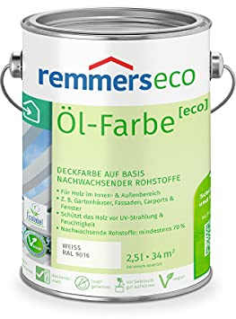 Remmers Peinture huile écologique Gris anthracite (RAL 7016), 2,5 litres, Peinture aqueuse pour le bois en intérieur et extérieur. Peinture 3 en 1: fond isolant, application intermédiaire, finition.