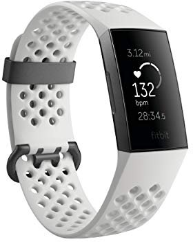 Fitbit Charge 3 SE Fitness Activity Tracker Graphite/White Silicone, One Size (S and L Bands Included),1 Count (Pack of 1)