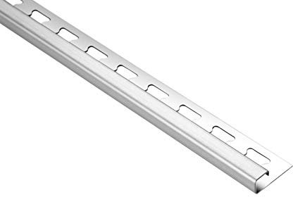 HEXIM rails à carreler/rails en inox, argent brossé 2m - grand choix de hauteurs de rails et de profils, inox V2A - profil carré de 8mm