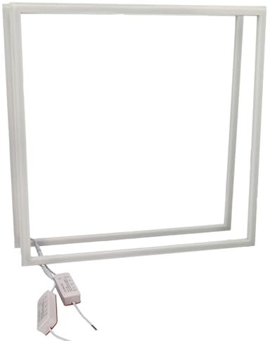 JANDEI – Confezione 2 pannelli LED 60x60 cm. Cornici luminose da 48 W, 4800 lumen per installazione in controsoffitti modulari con pannelli Armstrong, 40.000 ore - Driver incluso (Luce diurna 4200K)