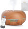 Simpeak Aroma Diffuser 550ml, Ultraschall Raum Diffuser Holz für ätherische Öle, Aromatherapie Düfte Luftbefeuchter mit Fernbedienung, Hellbraun