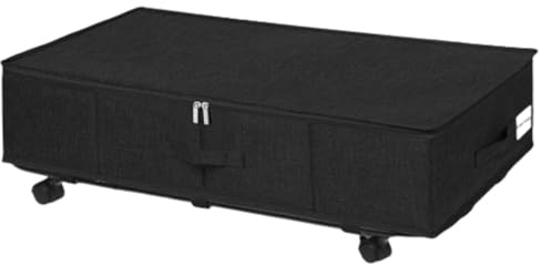 Bolsa de Almacenamiento Plegable Debajo de La Cama con Ruedas, Soporte Inferior de Metal, Contenedores de Almacenamiento Debajo de La Cama, Cajones Organizadores de Almacenamiento con Ruedas