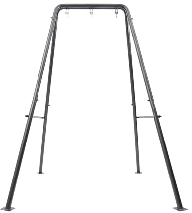 OMGGYER Tragbarer Schaukelgestell Outdoor Gestell für Hängesessel, Robustes Hängematte Gestell für Indoor/Outdoor, Einfache Montage (ohne hängesessel) - Schwarz