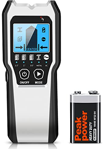 FOLAI Rivelatore metallico,5 in 1 Digital Wall Detector e Grafico,Strumenti fai da te,Metal Detector,Rilevatore di cavi e tubi,Scanner a parete per rilevare cavi in tensione e metalli