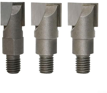 3pcs CNC Bottom Cleaning Router Bit, 10mm Shank Door Lock Slotting Milling Cutter Thread Cleaning Set 16-20mm Tool