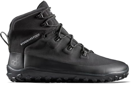 Vivobarefoot Men's Tracker Textile All Terrain II Hiking Boot, Obsidian, 9
