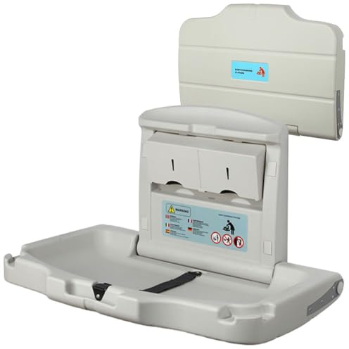 Wall Mounted Folding Baby Changing Unit, Commercial Baby Changing Station, Changing Table for Public Use (White)