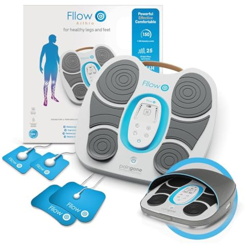 Paingone Fllow EMS Medical Device - Circulation Stimulator - Legs & Feet - 150 Intensity Levels - Muscle Booster Therapy - Remote Control - Relax Muscles & Relieves Pain - Lightweight & Portable