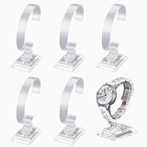 ROLMZJX Espositore per orologi, trasparente, per bracciali, gioielli, orologi, organizer per casa, negozio (6 pezzi)