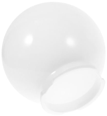 Milisten Acryl-Lampenpfosten- 3. 73-Zoll-Gewindefassungshals Weißer Lampenschirm Deckt Deckenventilator-Globen Runder Kunststoff-Wandmast-Lichtglobus für Den Außenbereich Ab