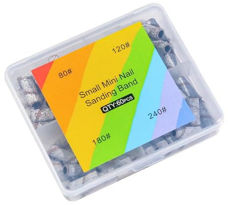 80/120/180/240 grano máquina taladro lijadora juego de bandas de lijado quitar lima de taladro uñas acrílicas gel