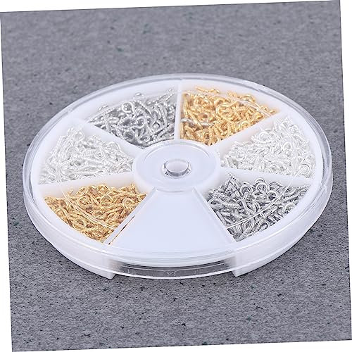 KICHOUSE Tornillos De Ojal Para Bricolaje Caja De Gancho Roscado Anillo De Ojo De Oveja Para Decoración De Madera o Multiusos