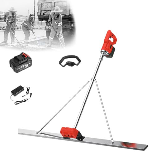 Vibrateur pour chape à béton, vibrateur de finition, lame de 1,5 m/1,8 m/2 m, compacteur électrique sans fil pour chape à ciment avec grattoir, pour la finition du béton,1.5m