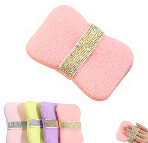 Bath Soap Sponge, 2025 New 2 in 1 Shower Sponges, Women's Portable Fun Soap Face Wash Sponge, Body Soft Scrub Foaming Sponges, for Daily Use and Travel (Honeycomb Rough Surface-Peach Pink)