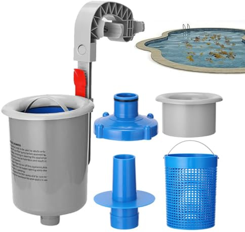 Kit skimmer per piscina, cestino per skimmer galleggiante per piscine, parti di ricambio per pulizia automatica per telai tubolari estivi in metallo, collari gonfiabili per cortile all'aperto