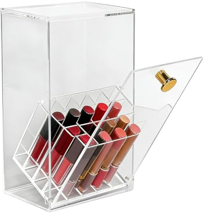 Rieoany Makeup Organiser with 17 Compartments Makeup Brush Holder Make Up Vanity Organiser Storage for Brushes Eyeliner Lipstick Cosmetics Bathroom Bedroom Stationery Storage