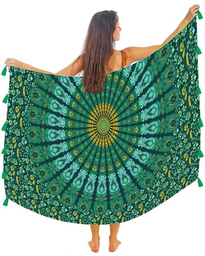 Strand Pareo för Kvinnor - Bohemisk Sarong - Baddräktsöverdrag - Omlott - Klänning - Gobeläng - Boho Chic Beach