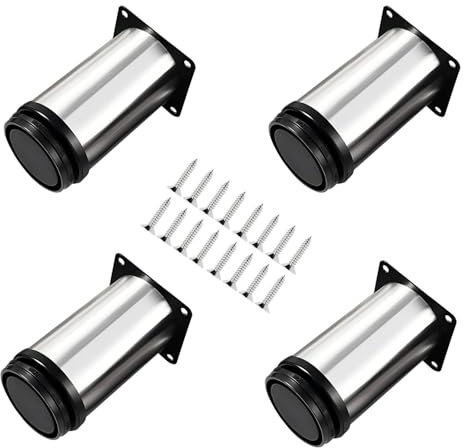 Qrity 4X Tischbein, Füße für Möbel, Möbelfüße Verstellbar 120mm, Tischbeine Möbelfuß für Tabellen, Schreibtische, DIY Möbel, Sofa, Schränke usw