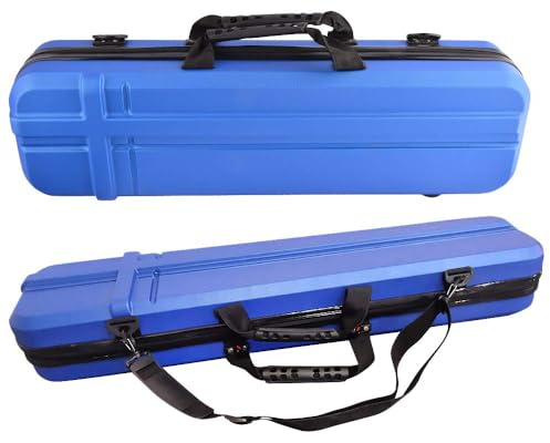 AMEYXGS Tiro al Arco Takedown Caso de Arco con Soporte de Flecha Tiro de Caza Portátil Arco Recurvo Bolso Plástico ABS Universal Caja de Arco Accesorios de Tiro con Arco (Azul, 80cm)