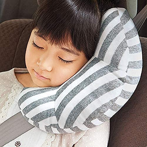 Enfant Coussin de Ceinture Sécurité Voiture Oreiller Appuie Tête Voiture Bébé Oreiller Cervical Avion Protection Siège Auto Housse Coussin Epaule Coussin de Cou Voyage Coussin de Nuque Repose