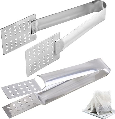 2 pinze da tè in acciaio inossidabile per bustine di tè cucchiaino per bustine di tè sciolte bustine di tè che afferrano cubetti di ghiaccio