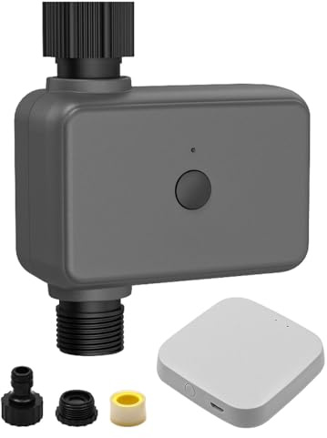 DollaTek WiFi-sprinklerventil f?r automatisk vattningssystem fj?rrkontroll av bevattning tidsinst?lld cykel bevattning regn f?rsenad bevattning kompatibel med Alexa och Gogle hem Tuya Smart Life