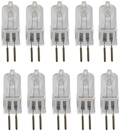 UGEFKMQ 10Pc Ampoule Halogène G5.3 220V 100W Capsule Transparente Ampoule G5.3 Bi-Pin Base Halogène Lampe 2 Broches Blanc Chaud 50W