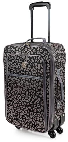 ITACA - Maletas De Viaje Cabina 55X40X20 Material EVA Ligero, Trolley con Ruedas Maleta De Mano para Avion Maleta Cabina Equipaje para Viajes Cortos. Compatible Ryanair, Gris