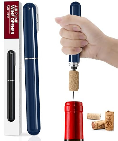Zssxysm Apribottiglie a Pressione d'aria con Tagliacapsule, Cavatappi Vino a Pompa di Pressione, Regalo per Gli Amanti Del Vino