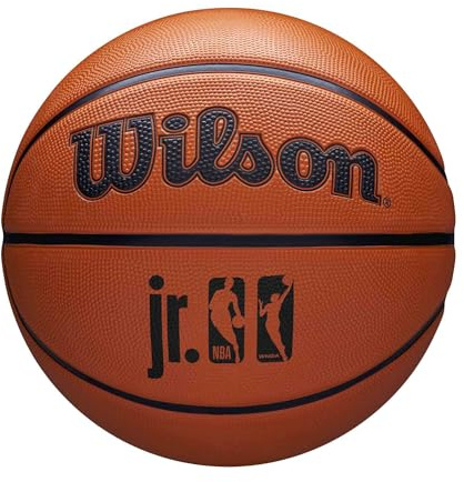 WILSON JR, WNBA DRV Basketball Ball, Designed for Outdoor Use with Durable Coating for Optimal Control and Grip on All Surface Types, Colour: Brown, Size: 4